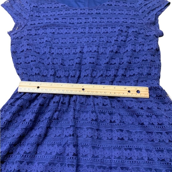 GAP | Knit Blue Dress Size 6 Elastic Waist Two Layer Cotton Blend - Picture 11 of 11